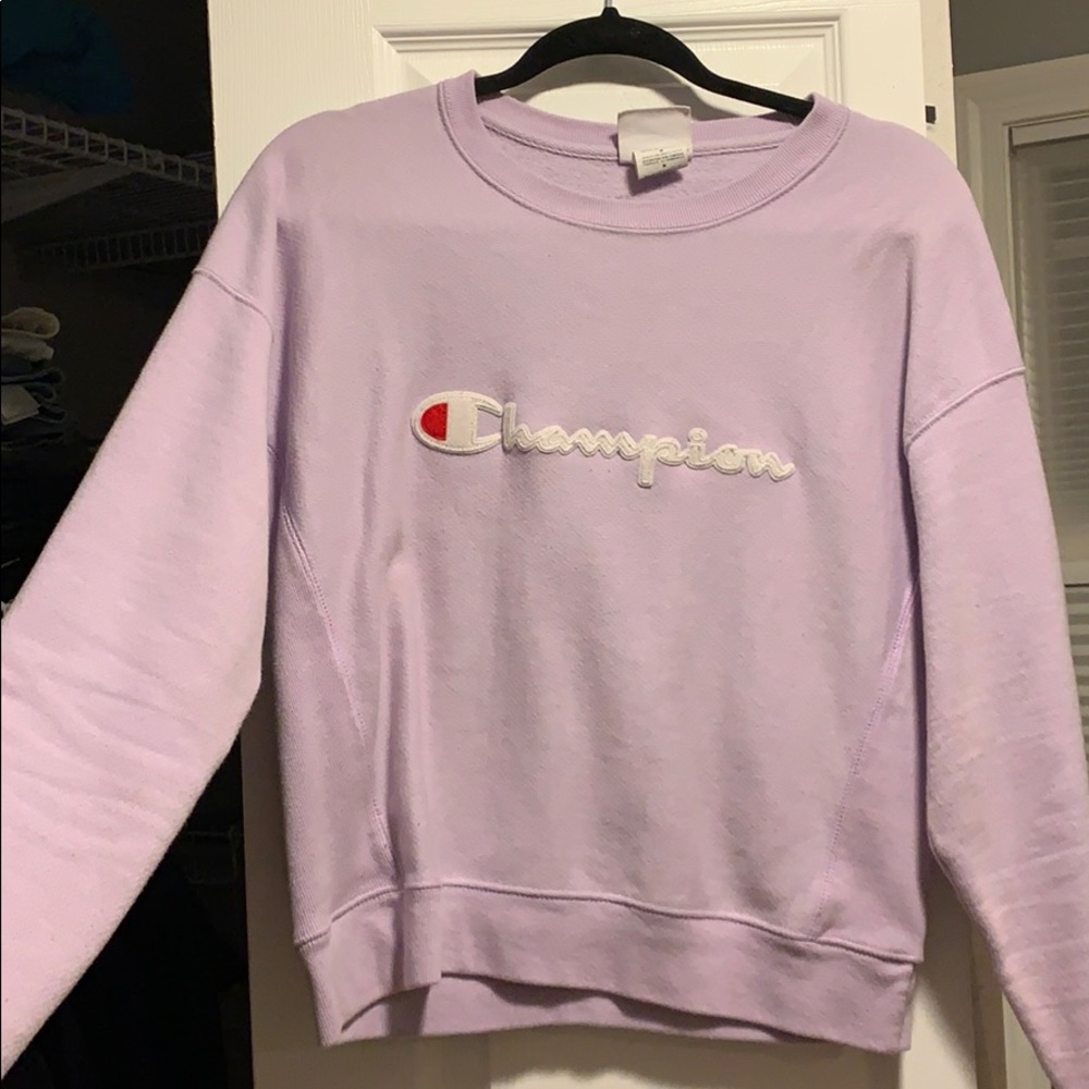 cropped champion crew neck